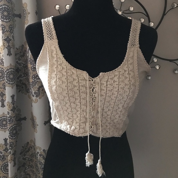 American Eagle Bohemian Hippie Crop Top - Picture 2 of 8